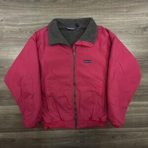 Vintage 90s Patagonia Shelled Synchilla Jacket Womens Large 14 Pink Made in USA